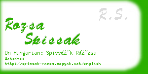 rozsa spissak business card